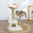 Load image into Gallery viewer, PawHut Cat Tree, 37" Cat Tower for Indoor Cats, Modern Cat Tree with Wooden Scratching Posts, Cat Condo, Cat Beds, Toy Balls, Washable Cushions, Anti-Tip Kit, Tree for Kittens & Adult Cats