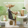 Load image into Gallery viewer, PawHut Cat Tree, 37" Cat Tower for Indoor Cats, Modern Cat Tree with Wooden Scratching Posts, Cat Condo, Cat Beds, Toy Balls, Washable Cushions, Anti-Tip Kit, Tree for Kittens & Adult Cats