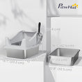 Load image into Gallery viewer, Cat Litter Box Stainless Steel, High Sided with Metal Litter Scoop, Never Absorbs Odors, Anti Leakage & Easy to Clean, 17" x 13" x 10", Grey