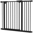 Load image into Gallery viewer, Dog Gate Stair Gate Pressure Fit Pets Barrier Auto Close for Doorway Hallway, 74-94cm Wide Adjustable, Black