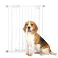Load image into Gallery viewer, 36"H Dog Gate with Cat Door, Pet Gate with Small Door, Easy Open Indoor Dog Gates for Doorways, House, Stair, 29"-31.5" Long, White