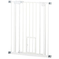 Load image into Gallery viewer, 36"H Dog Gate with Cat Door, Pet Gate with Small Door, Easy Open Indoor Dog Gates for Doorways, House, Stair, 29"-31.5" Long, White