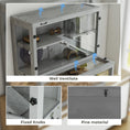 Load image into Gallery viewer, Wooden Hamster Cage, Large Gerbil Cage with Hut, Wheel, Ramps, 3 Tier Small Animal Habitat with Removable Viewing Panels, 80 x 50 x 84 cm, Grey