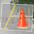 Load image into Gallery viewer, Dog Agility Hurdle Cone Set, Adjustable Obstacle Course Equipment with 6 Cones & 6 Poles, Portable Canine Agility Training Set with Carry Bag, Orange