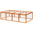 Load image into Gallery viewer, Rabbit Run Wooden Rabbit Hutch Cage 6ft with Wire Mesh, Openable Roof, Play Space for Outdoor, 181 x 100 x 48 cm, Natural Wood Finish