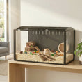 Charger l'image dans la visionneuse de la galerie, Hamster Cage, Large Hamster Habitats Steel Frame Chewproof, 0.53m² Transparent Small Animal Cage, Deep Bedding Space for Pets Enrichment, Openable Top, for Rats, Syrian, 41"