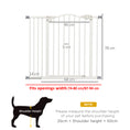 Load image into Gallery viewer, Pressure Fit Dog Stair Gate No Drilling Safety Gate Auto Close for Doorways, Hallways, 74-94cm Adjustable, 78cm Tall, White