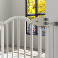 Load image into Gallery viewer, Pressure Fit Dog Stair Gate No Drilling Safety Gate Auto Close for Doorways, Hallways, 74-94cm Adjustable, 78cm Tall, White
