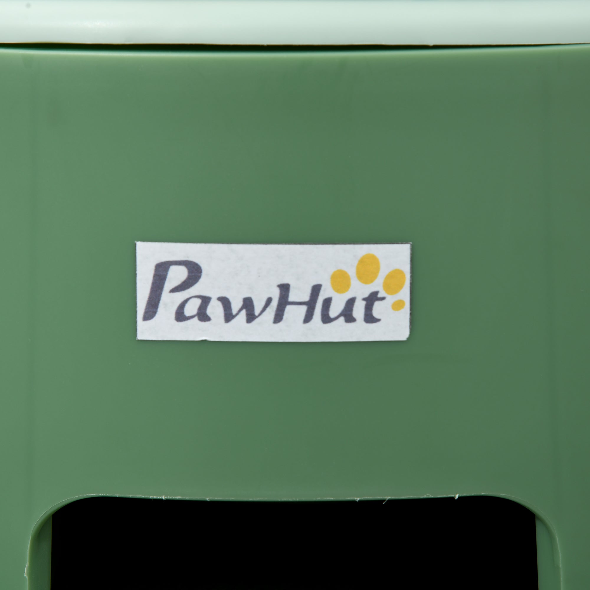 PawHut Cat Litter Box with Lid, Covered Litter Box, Easy to Clean & Open Including Openable Front Cover, Litter Scoop, Green