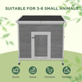 Load image into Gallery viewer, PawHut Duck Coop, Wooden Rabbit Hutch with Openable Roof, Removable Floor, Double Doors, Ramp, Weatherproof Pet House, Small Animal Outdoor Shelter for 3-6 Chickens, Geese 30" x 38" x 30"