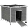 Load image into Gallery viewer, PawHut Duck Coop, Wooden Rabbit Hutch with Openable Roof, Removable Floor, Double Doors, Ramp, Weatherproof Pet House, Small Animal Outdoor Shelter for 3-6 Chickens, Geese 30" x 38" x 30"