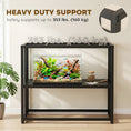 Charger l'image dans la visionneuse de la galerie, 40 Gallon Fish Tank Stand, Heavy Duty Aquarium Stand with Storage Shelf, Adjustable Feet, for Home Office, 36.6" L x 18.5" W x 29.9" H, Black