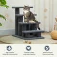 Load image into Gallery viewer, 4-Step Multi-Level Carpeted Cat Scratching Post Pet Stairs, Grey