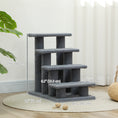 Load image into Gallery viewer, 4-Step Multi-Level Carpeted Cat Scratching Post Pet Stairs, Grey
