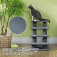 Load image into Gallery viewer, 4-Step Multi-Level Carpeted Cat Scratching Post Pet Stairs, Grey