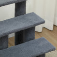 Load image into Gallery viewer, 4-Step Multi-Level Carpeted Cat Scratching Post Pet Stairs, Grey