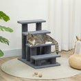 Load image into Gallery viewer, 4-Step Multi-Level Carpeted Cat Scratching Post Pet Stairs, Grey