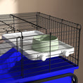 Load image into Gallery viewer, PawHut Two- Story Small Animal Cage Removable from Stand, Guinea Pig Cage, Hedgehog Cage, Chinchilla Cage, Ferret, with Shelf & Wheels, Pet Habitat, 33" x 18.5" x 35" , Blue