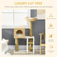 Load image into Gallery viewer, Flower Cat Tree for Indoor Cats Kitten Tower Cattail Weave with Scratching Posts, Cat House, Bed, Ladder, Washable Cushions, 57 x 37 x 100.5 cm - Natural Finish