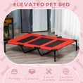 Load image into Gallery viewer, Elevated Dog Bed, Raised Dog Cot for XL Sized Dogs, Indoor & Outdoor, 48" x 36" x 9", Red