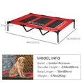 Load image into Gallery viewer, Elevated Dog Bed, Raised Dog Cot for XL Sized Dogs, Indoor & Outdoor, 48" x 36" x 9", Red