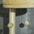 Load image into Gallery viewer, PawHut Floor to Ceiling Cat Tree, 90.5" - 98.5" Adjustable Height, Cat Climbing Tower with Carpeted Platforms, Cozy Bed, Hammock, Scratching Posts, Toy Balls, Activity Center for Kittens, Beige