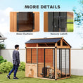 Load image into Gallery viewer, 7' x 5' Extra Large Dog House, Wood Outdoor Dog Kennel with Activity Platform, Stairs, Storage Cabinet, Pet Shelter with Waterproof Roof, Stainless Steel Bowls for Large Breeds, Yellow
