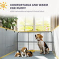 Load image into Gallery viewer, Whelping Box for Dogs and Puppies, 4 Panel Whelping Pen with Washable Whelping Pad, Wind-Resistant Cloth, Lockable Door, Dog Playpen for Indoor, Outdoor, for Small and Medium Breeds