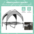Load image into Gallery viewer, Elevated Dog Bed with Canopy, Cooling Dog Cot Bed for Camping, Portable Raised Pet Cot with Washable Breathable Mesh, for Indoor Outdoor, M & L Dogs, 36" x 30" x 35", Grey