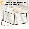 Load image into Gallery viewer, Dog Pen, 2 Panel Puppy Pen, Portable, Detachable, For Small Dogs, 60cm Tall, Black