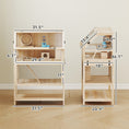 Load image into Gallery viewer, Wooden Hamster Cage, 3 Tier Small Animal Cage with Detachable Lower Floor, Storage Shelf, Hut, Seesaw, Exercise Wheel, Ramps, Hamster Habitat for Dwarf, Gerbil, 31.5" x 21" x 46"