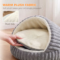 Load image into Gallery viewer, Cat Bed for Indoor Kittens, Cat Cave House with Non-Slip Bottom and Washable Cushion, Soft Pet Bed for Indoor Warmth & Comfort, 50 x 50 x 32 cm, Grey