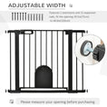 Load image into Gallery viewer, 30"-41" Extra Wide Pet Gate with Small Door, 30"H Dog Gate with Safety Gate Barrier, Stair Pressure Fit, Auto Close, Double Locking, for Doorways, Hallways, Black