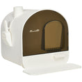Gallery viewerに画像を読み込む, Cat Litter Box Kitten Litter Tray w/ Hood, Scoop, Filter, Flap Door, 43 x 44 x 47cm - White