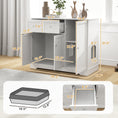 Load image into Gallery viewer, PawHut Cat Litter Box Enclosure, Hidden Litter Box Furniture with Drawers, Storage, Anti-tip Kit, Cat Washroom Cat House End Side Table, 39" x 18" x 31.5", White