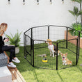 Load image into Gallery viewer, 8 Panels Dog Playpen, 27"W x 31.5"H Heavy Duty Pet Fence with Door & Strap for Indoor Outdoor Backyard Garden, Portable & Foldable Puppy Pet Pen for Medium Dogs