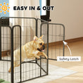 Load image into Gallery viewer, 8 Panels Dog Playpen, 27"W x 31.5"H Heavy Duty Pet Fence with Door & Strap for Indoor Outdoor Backyard Garden, Portable & Foldable Puppy Pet Pen for Medium Dogs