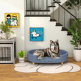 Load image into Gallery viewer, PawHut Dog Couch, Pet Sofa Bed for Large Dogs, Elevated Dog Sofa with Removable Top, Washable Cover, Blue