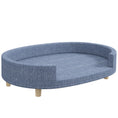 Load image into Gallery viewer, PawHut Dog Couch, Pet Sofa Bed for Large Dogs, Elevated Dog Sofa with Removable Top, Washable Cover, Blue