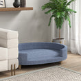 Load image into Gallery viewer, PawHut Dog Couch, Pet Sofa Bed for Large Dogs, Elevated Dog Sofa with Removable Top, Washable Cover, Blue