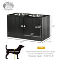 Load image into Gallery viewer, PawHut Large Elevated Dog Bowls with Storage Cabinet Containing Large 44L Capacity, Raised Dog Bowl Stand Pet Food Bowl Dog Feeding Station, Black