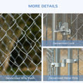 Load image into Gallery viewer, PawHut Large Dog Kennel Outside, Heavy Duty Dog Cage, Outdoor Fence Dog Run with Galvanized Chain Link, Secure Lock, 13.1' x 13.1' x 6'