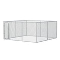 Load image into Gallery viewer, PawHut Large Dog Kennel Outside, Heavy Duty Dog Cage, Outdoor Fence Dog Run with Galvanized Chain Link, Secure Lock, 13.1' x 13.1' x 6'