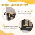 Load image into Gallery viewer, 30"-32" Extra Wide Pet Gate with Small Door, 35"H Dog Gate with Safety Gate Barrier, Stair Pressure Fit, Auto Close, Double Locking, for Doorways, Hallways, Black