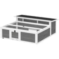 Load image into Gallery viewer, Wooden Tortoise House, Tortoise Enclosure with Clear Observation Window, Top Opening, Multiple Doors, Galvanised Mesh, Small Animal Enclosure for Indoor Outdoor Use, Dark Grey
