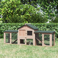 Load image into Gallery viewer, Large Rabbit Hutch Outdoor Wooden Guinea Pig Hutch with Run, 2 Storey Bunny House 210 x 45.5 x 84.5 cm
