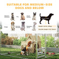 Load image into Gallery viewer, Outdoor Dog Kennel with Roof, Heavy Duty Dog Run Outdoor Fence Cage with Adjustable & Rotating Bowls, Waterproof UV-Resistant Cover, Secure Lock, 6.6' x 6.6' x 5.1'