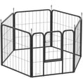 Load image into Gallery viewer, Dog Pen, 6 Panel Puppy Pen, Steel Dog Playpen, for Small Breeds, 60cm Tall, Black