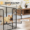 Load image into Gallery viewer, Dog Pen, 6 Panel Puppy Pen, Steel Dog Playpen, for Small Breeds, 60cm Tall, Black