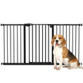 Load image into Gallery viewer, Dog Gate Stair Gate Pressure Fit Pets Barrier Auto Close for Doorway Hallway, 74-148cm Wide Adjustable, Black